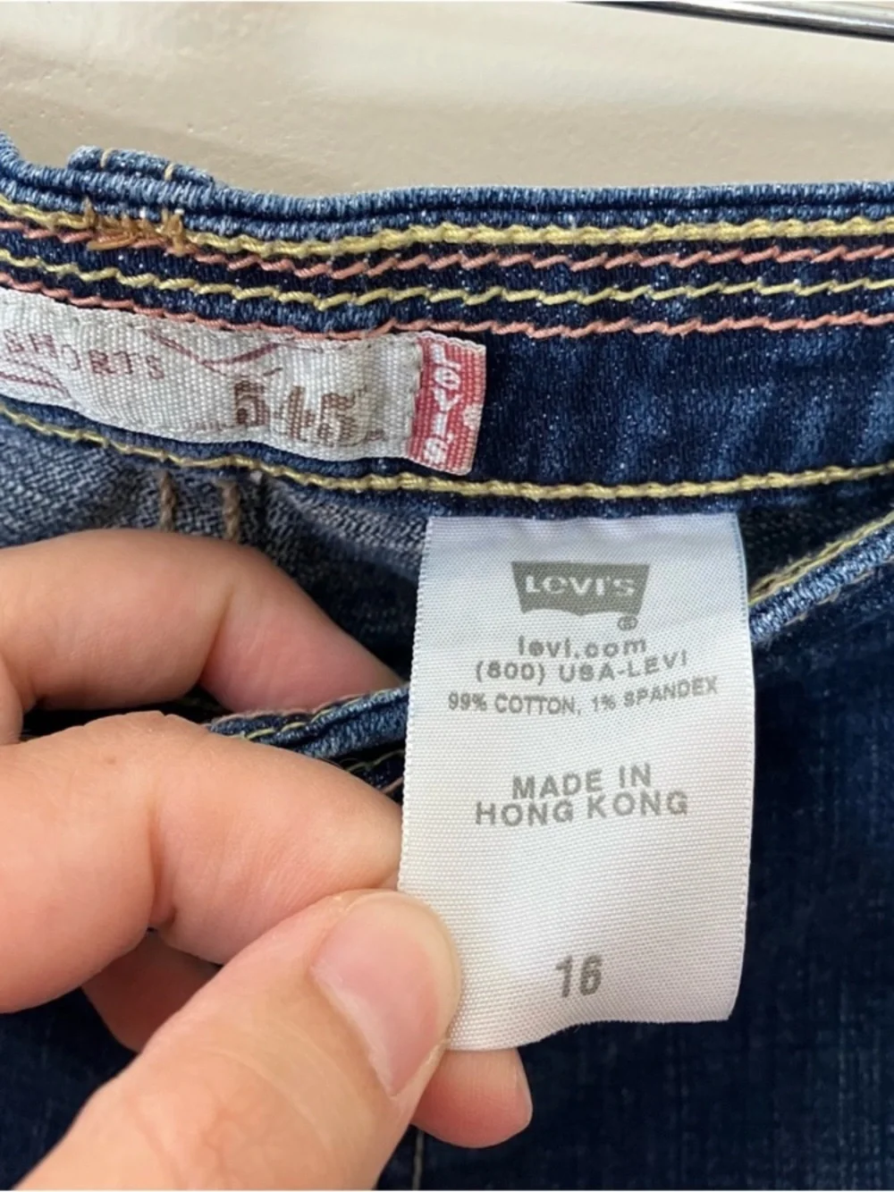 Levi’s 545 rolled denim shorts 16